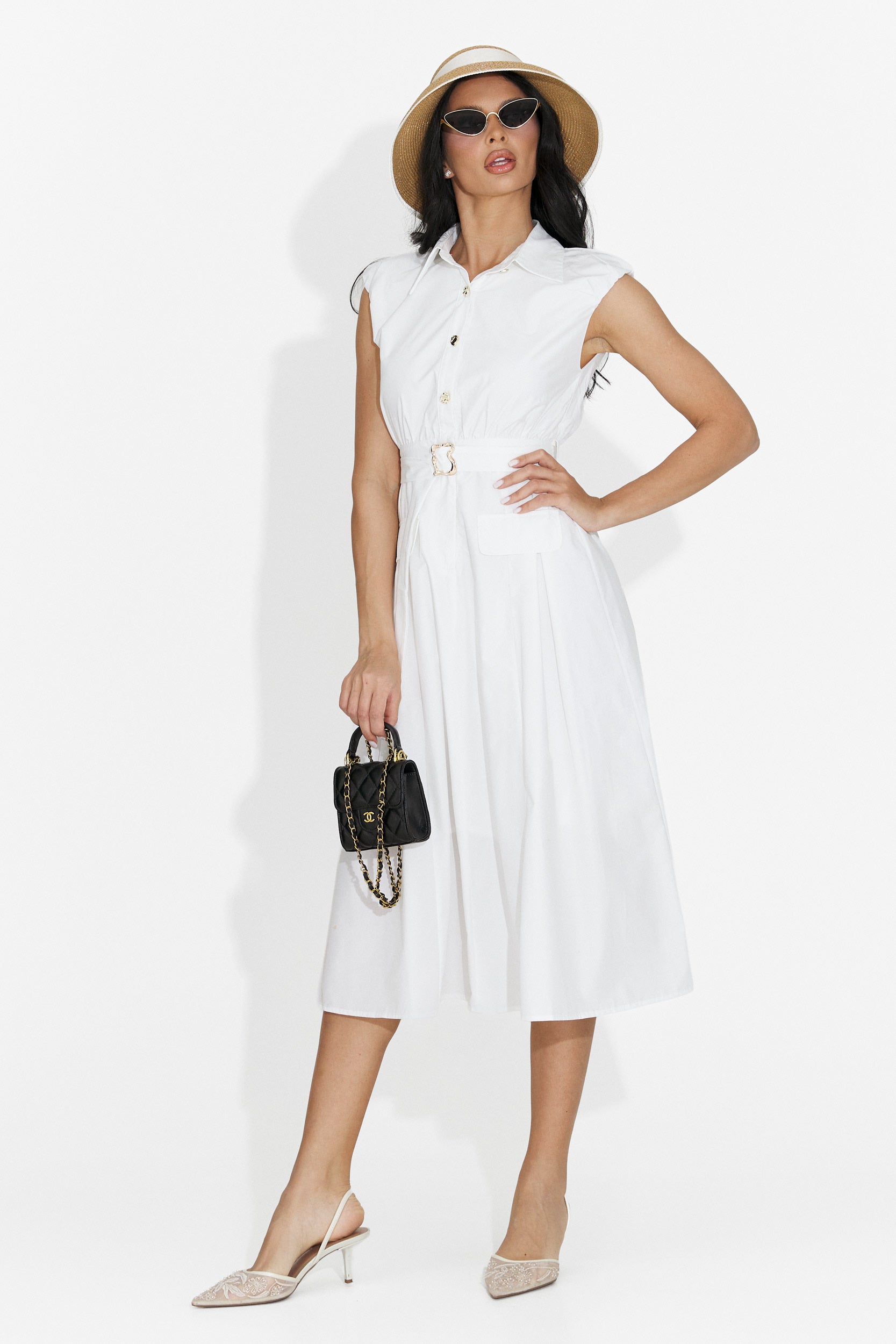 Vestito Bianco Corto da Donna di Harleia Bogas