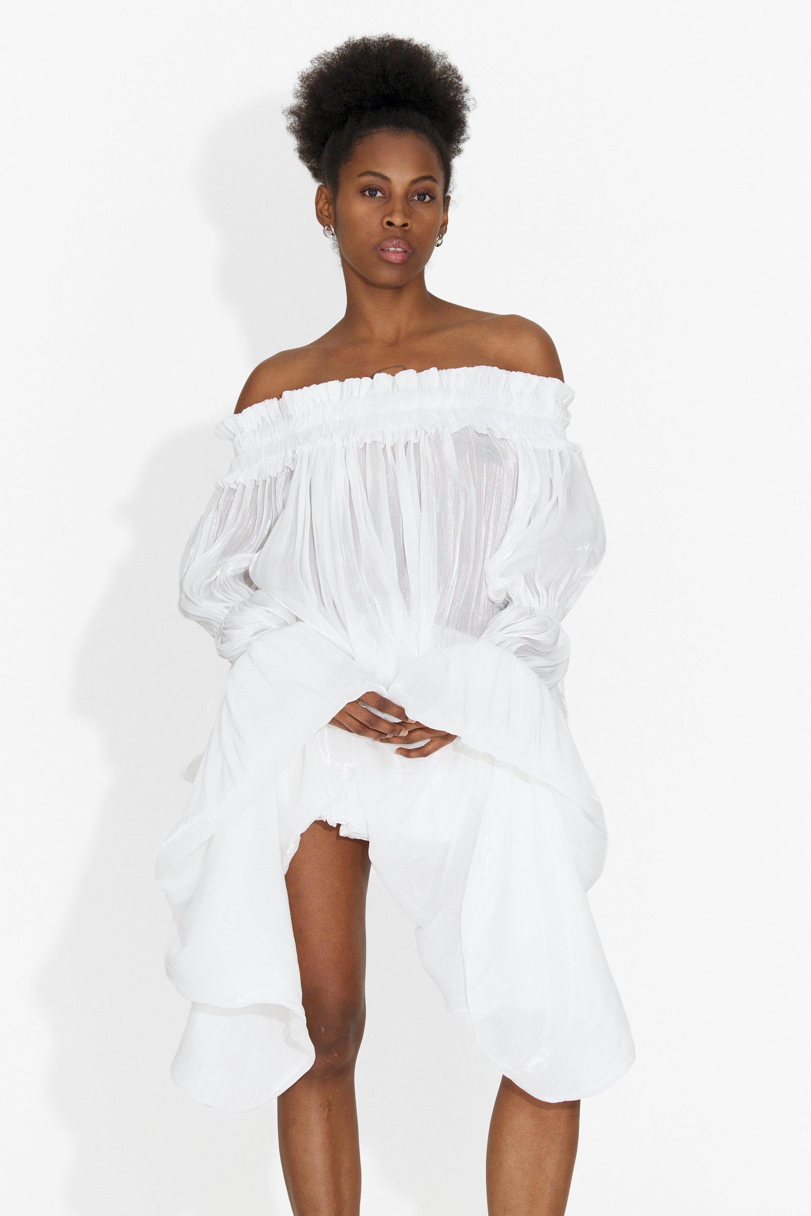 Rochie dama scurta alba Myara Bogas