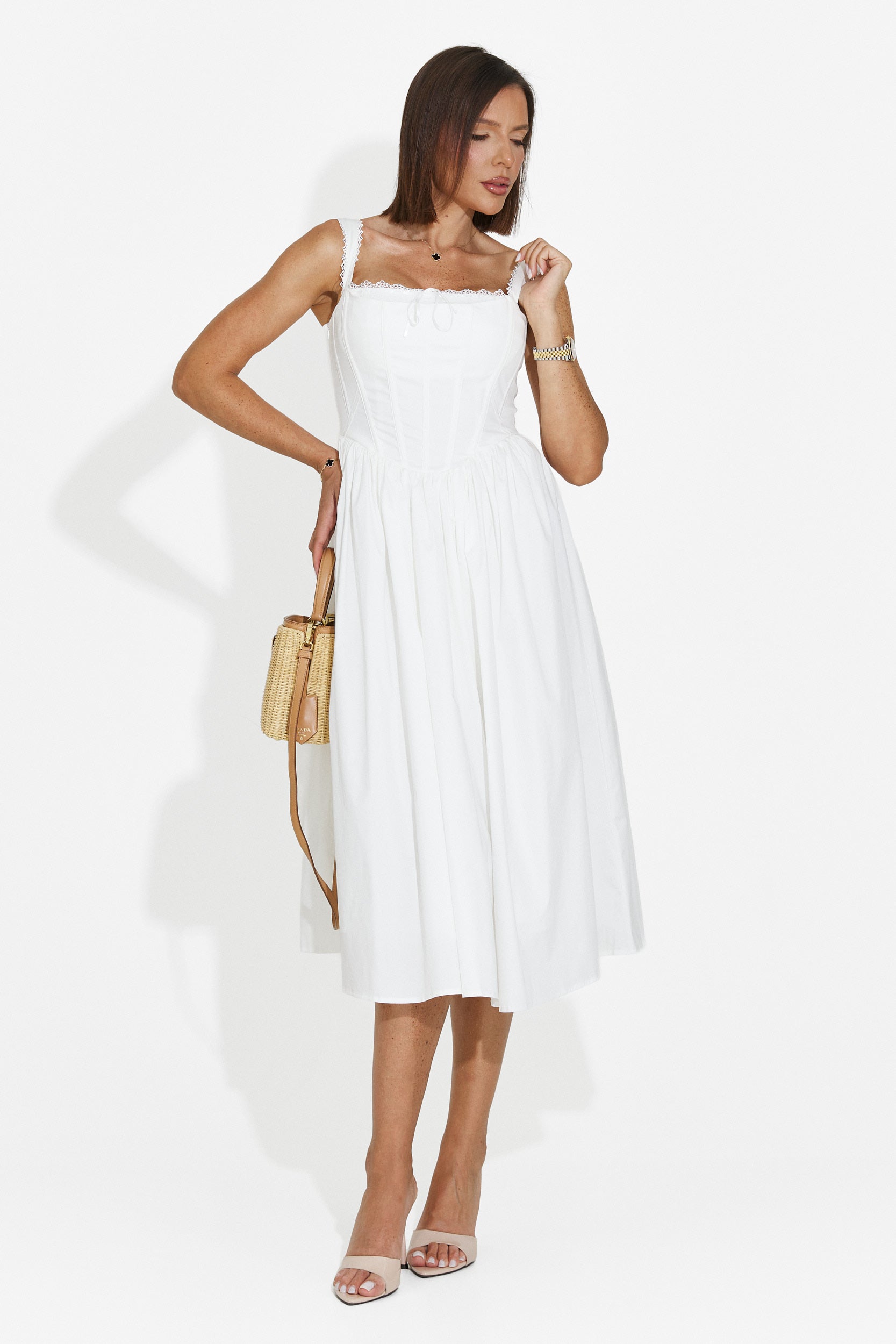 Vestito donna corto bianco Ofiliana Bogas