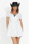 Abito donna corto bianco Viviene Bogas