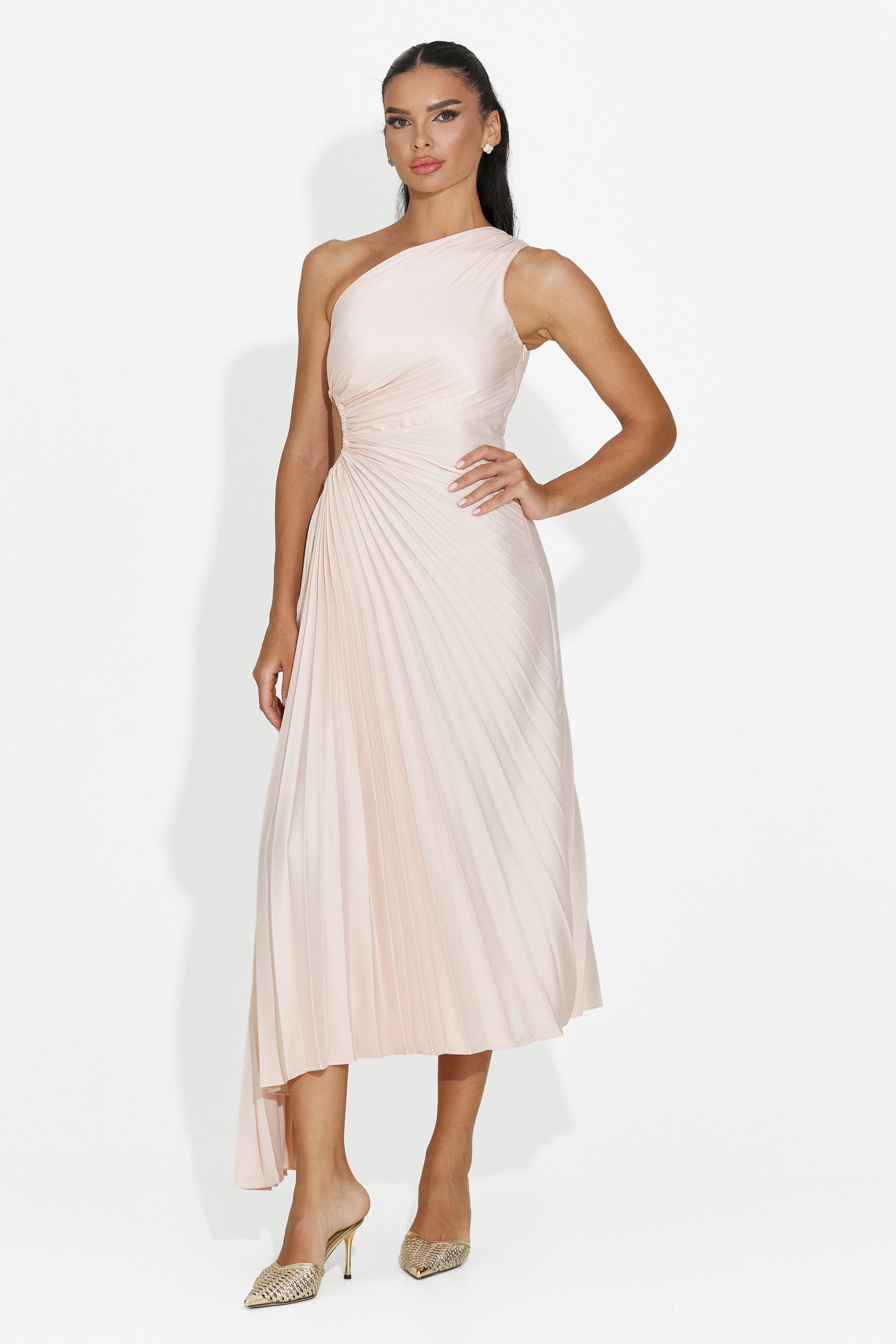 Vestito donna corto beige Delimia Bogas