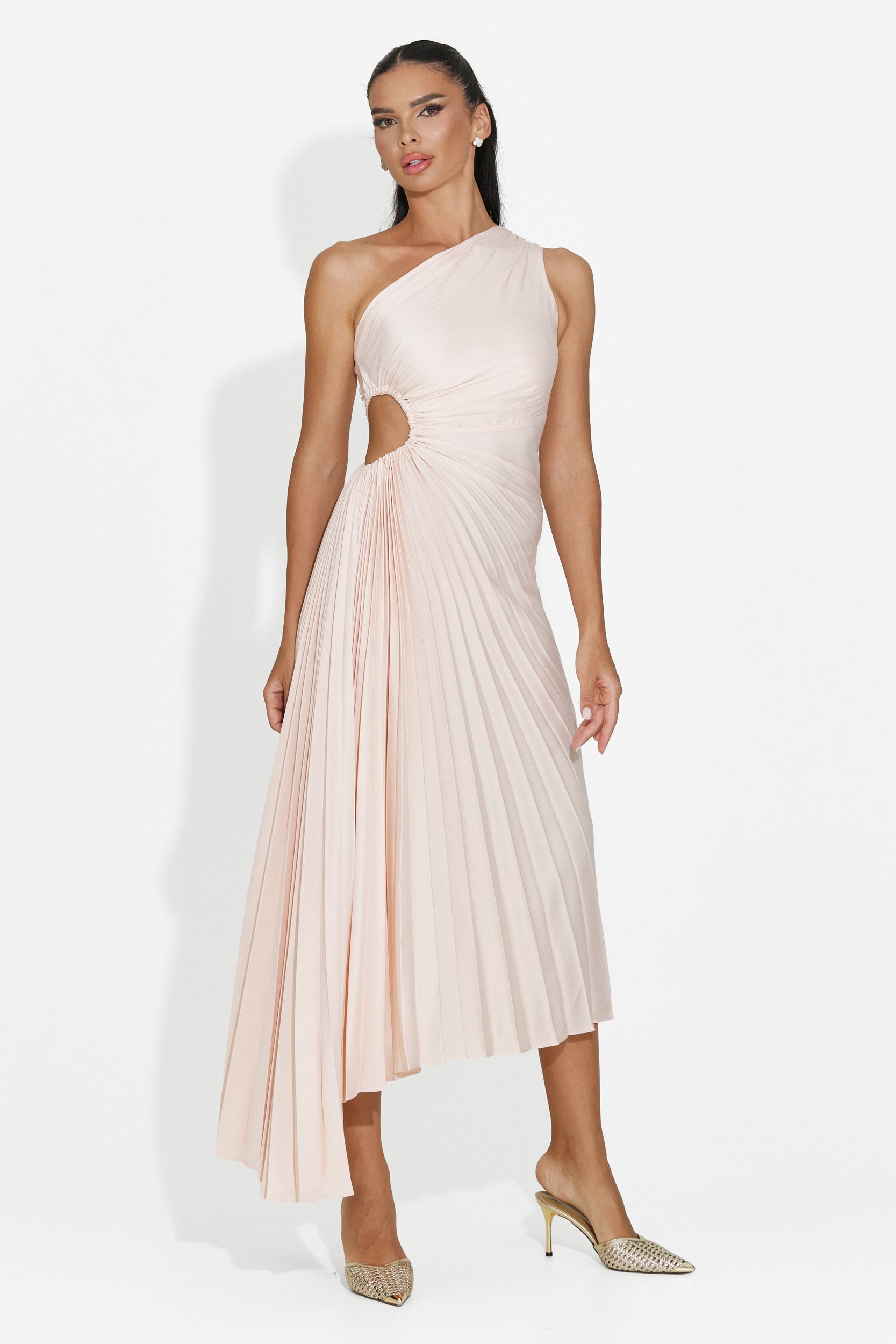 Vestito donna corto beige Delimia Bogas