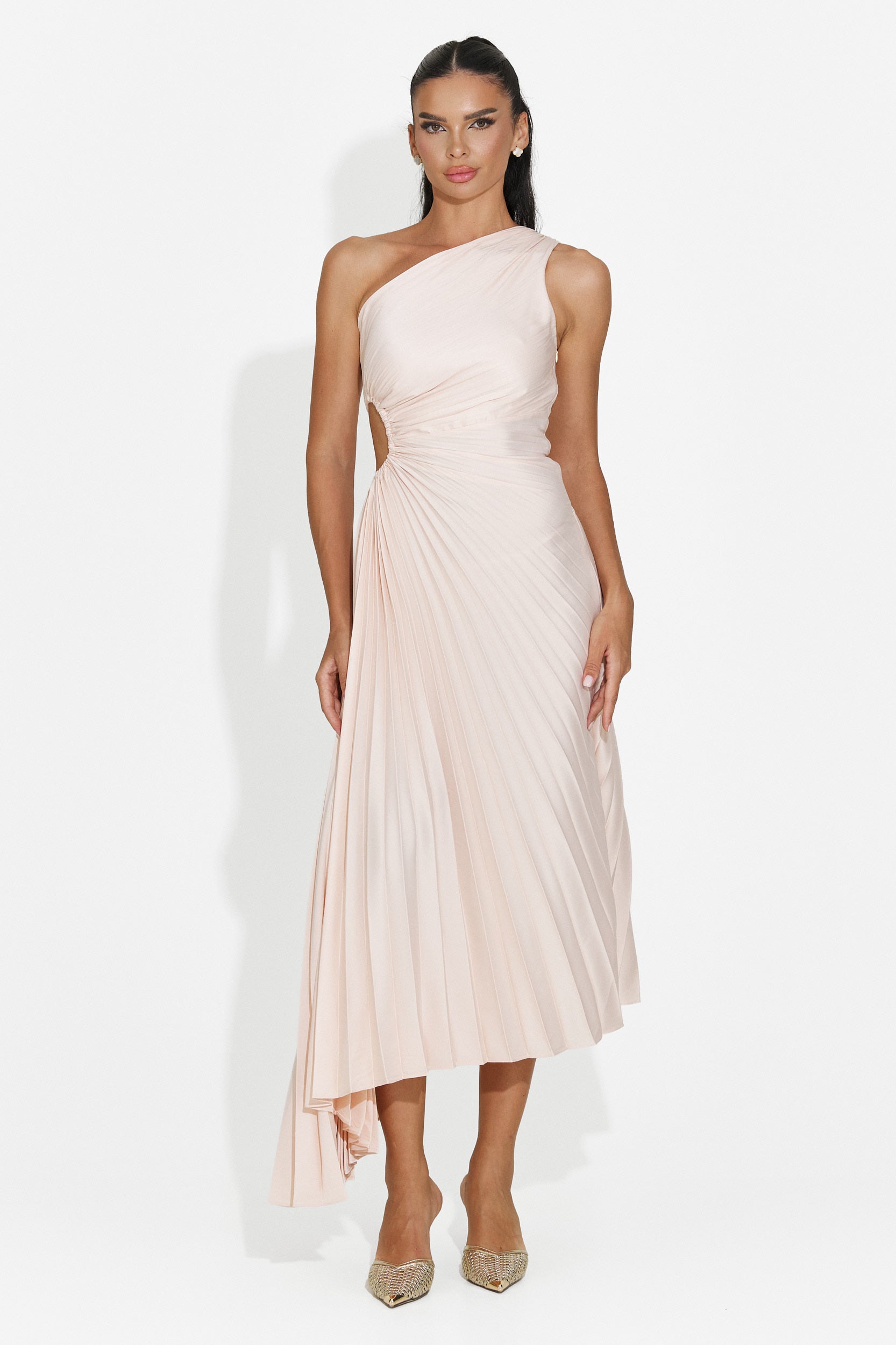 Abito Corto Beige da Donna di Delimia Bogas