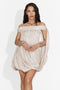 Abito corto beige Perya Bogas per donne