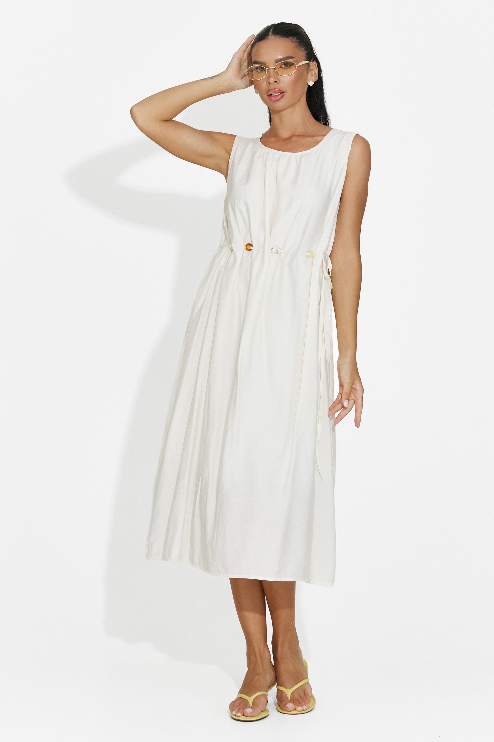 Vestito donna corto beige Semonia Bogas