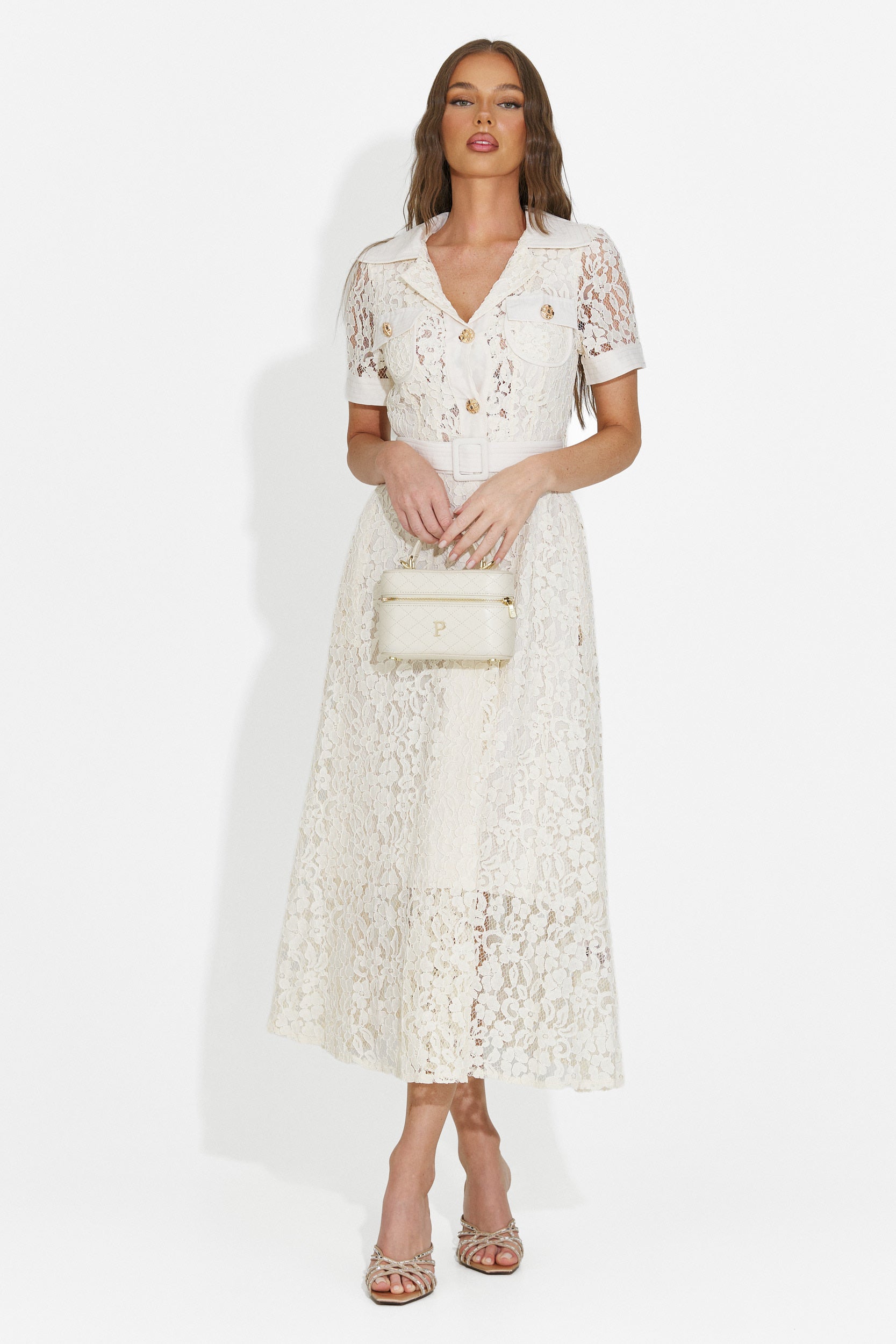 Vestito donna lungo beige Vosira Bogas