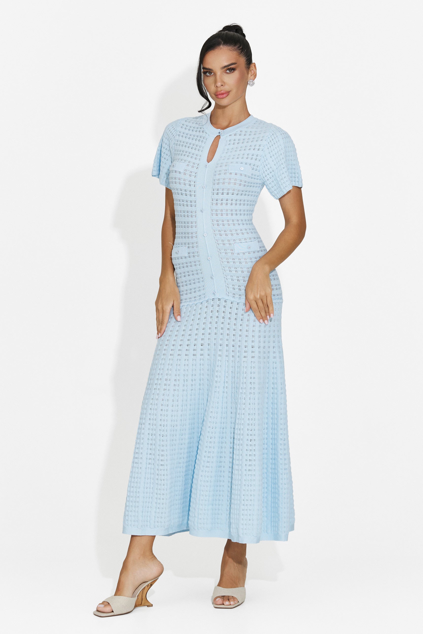 Vestito donna corto blu Azania Bogas