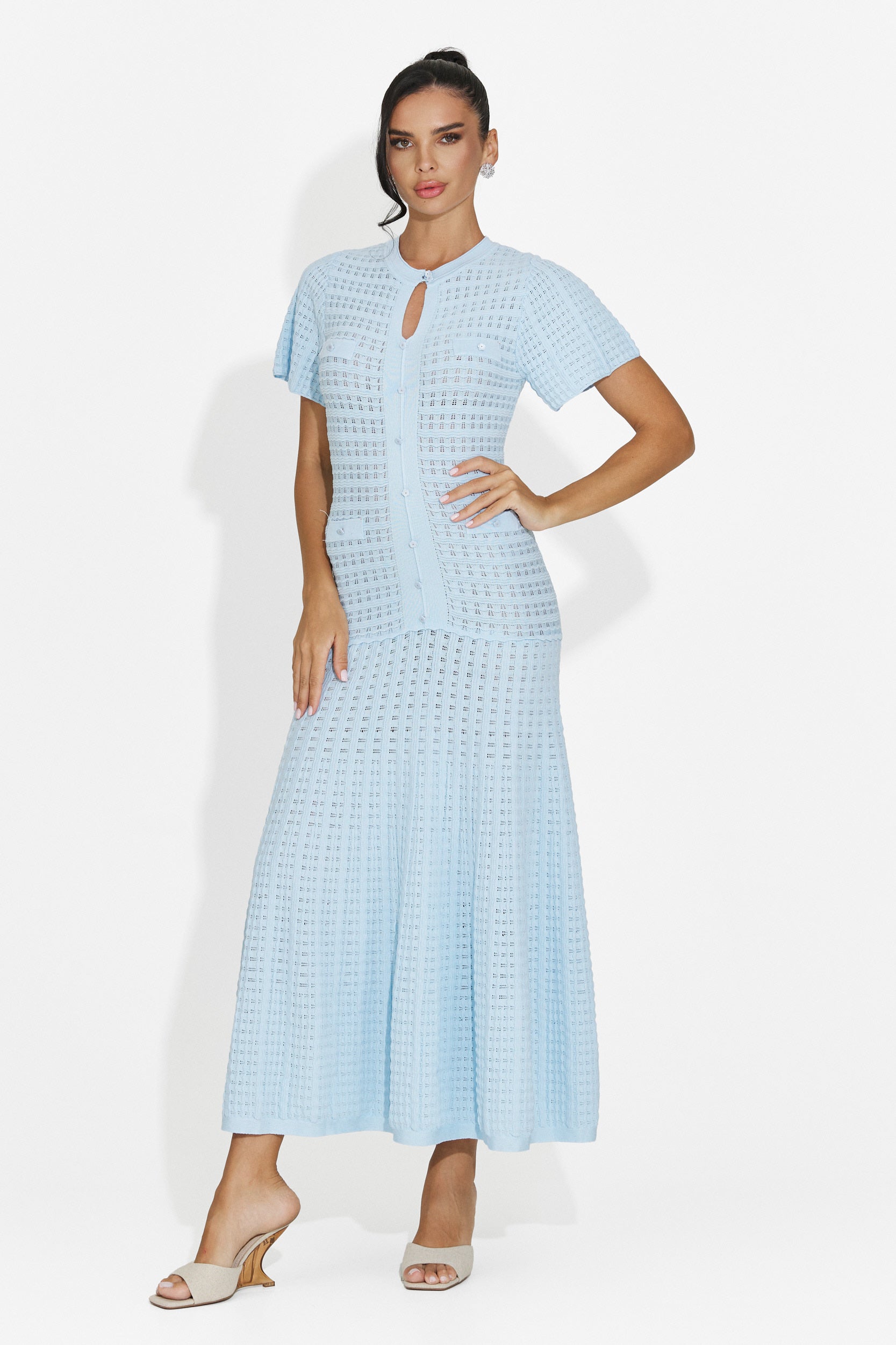 Vestito donna corto blu Azania Bogas