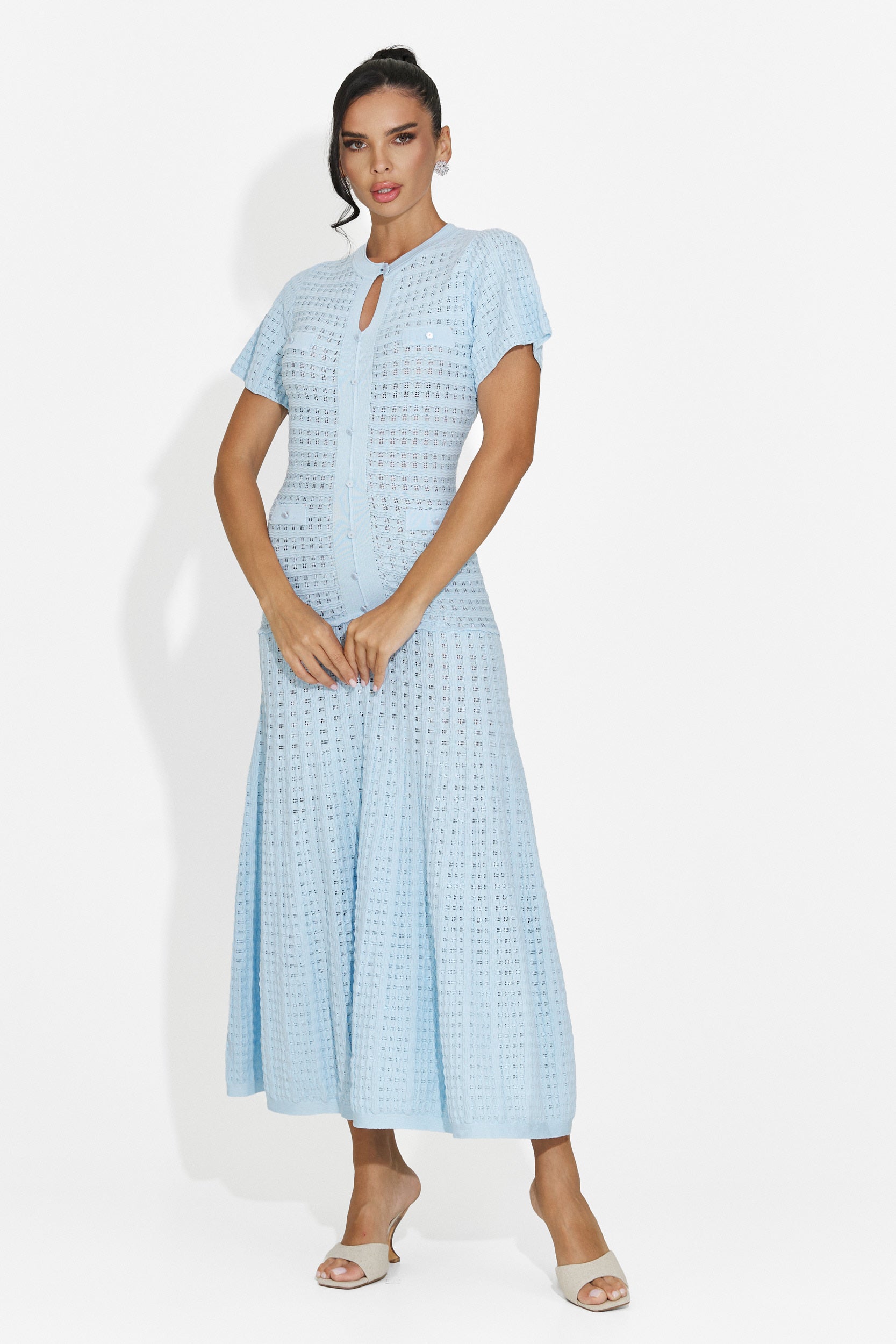 Vestito donna corto blu Azania Bogas