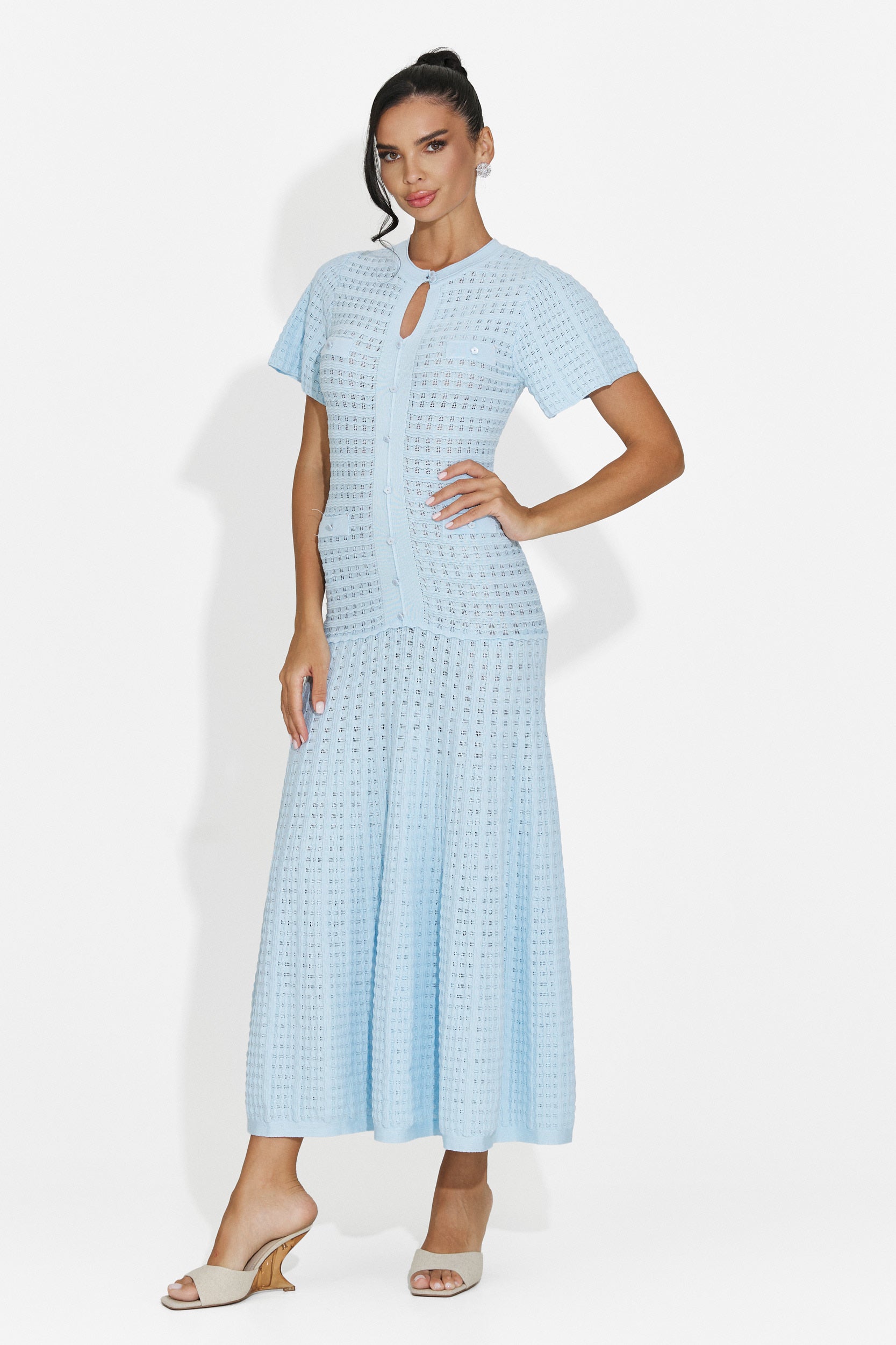 Vestito donna corto blu Azania Bogas