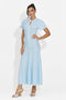 Vestito donna corto blu Azania Bogas