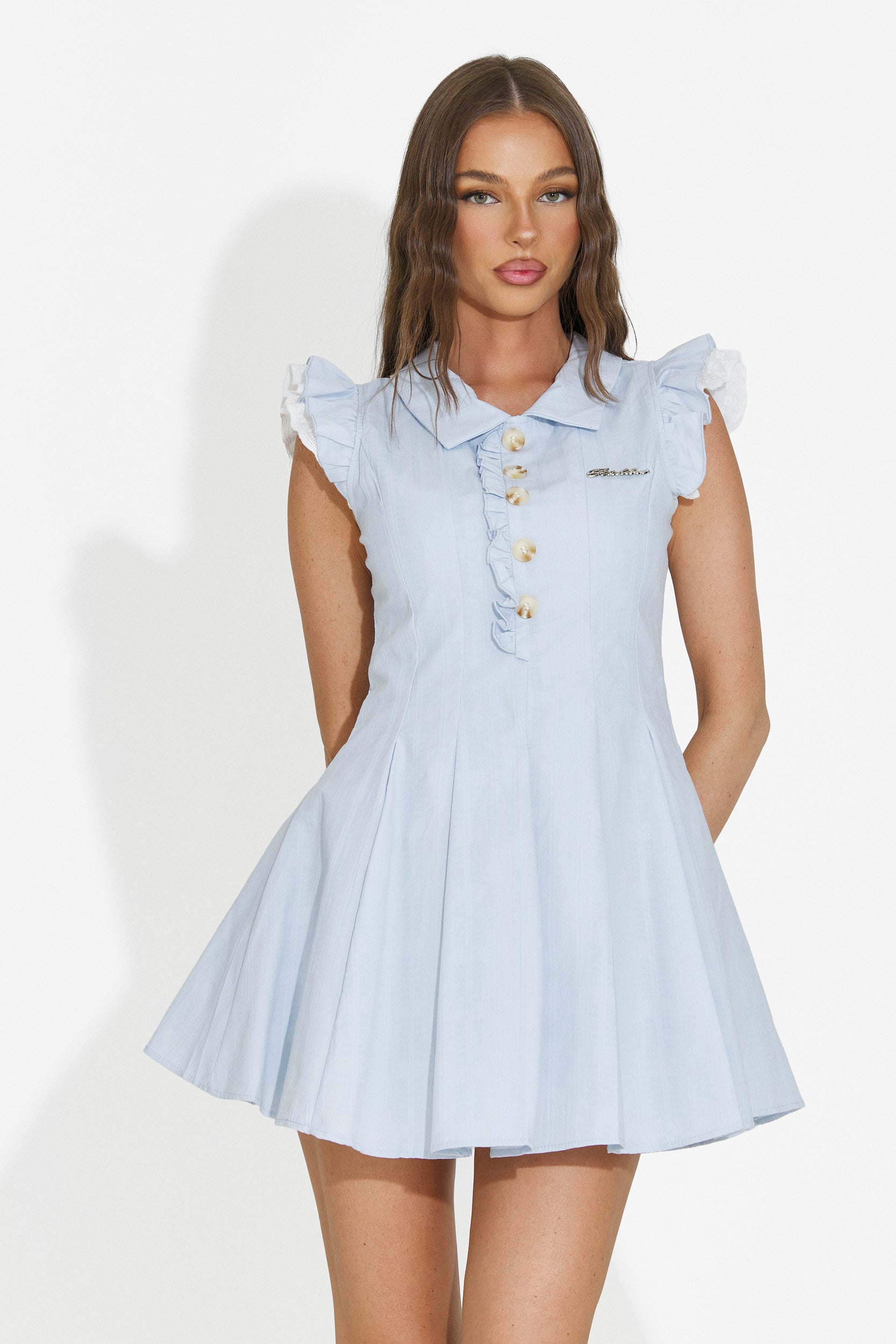 Abito donna corto blu Manari Bogas