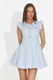 Abito donna corto blu Manari Bogas