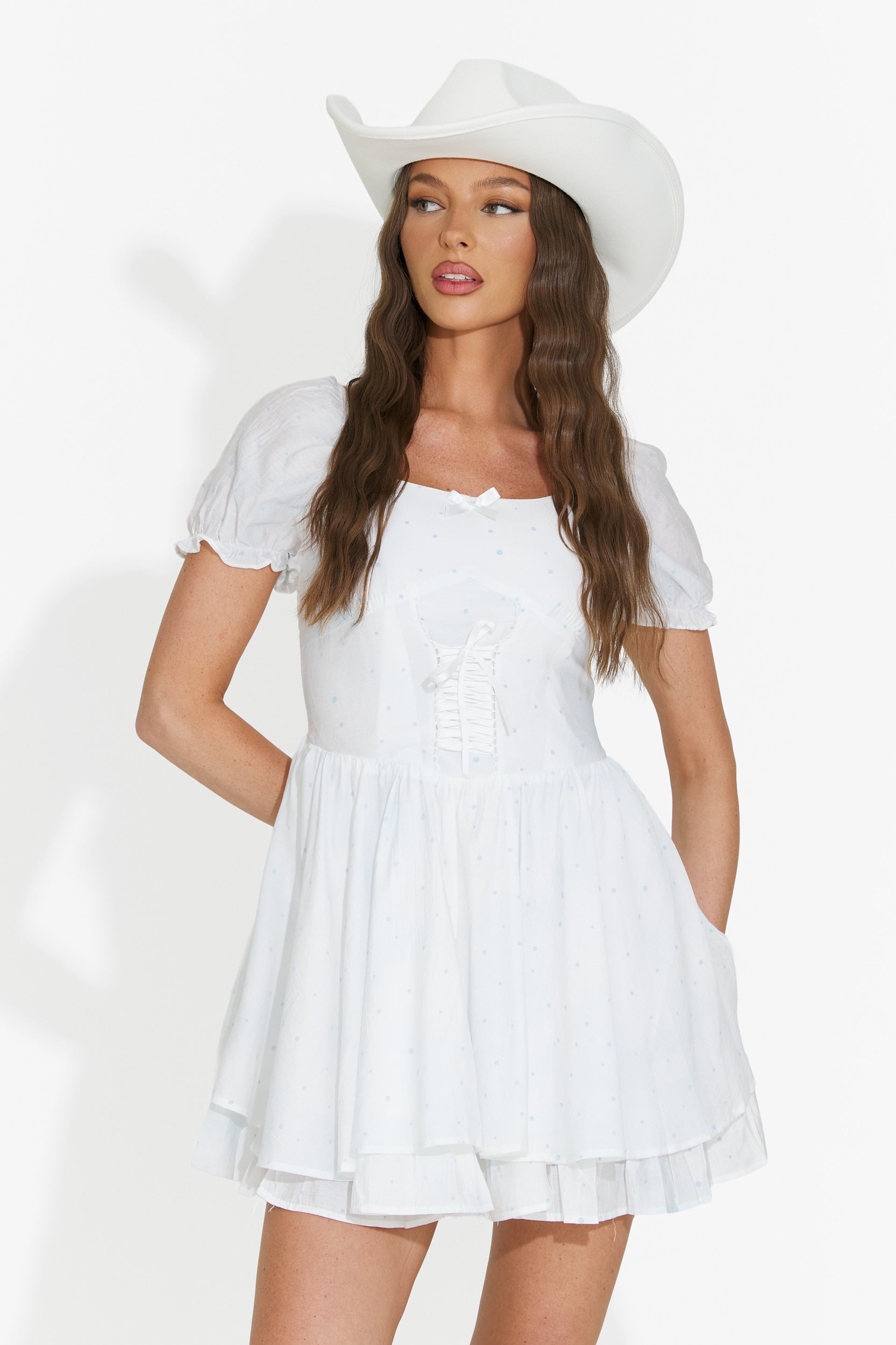 Vestito donna corto azzurro Vadis Bogas