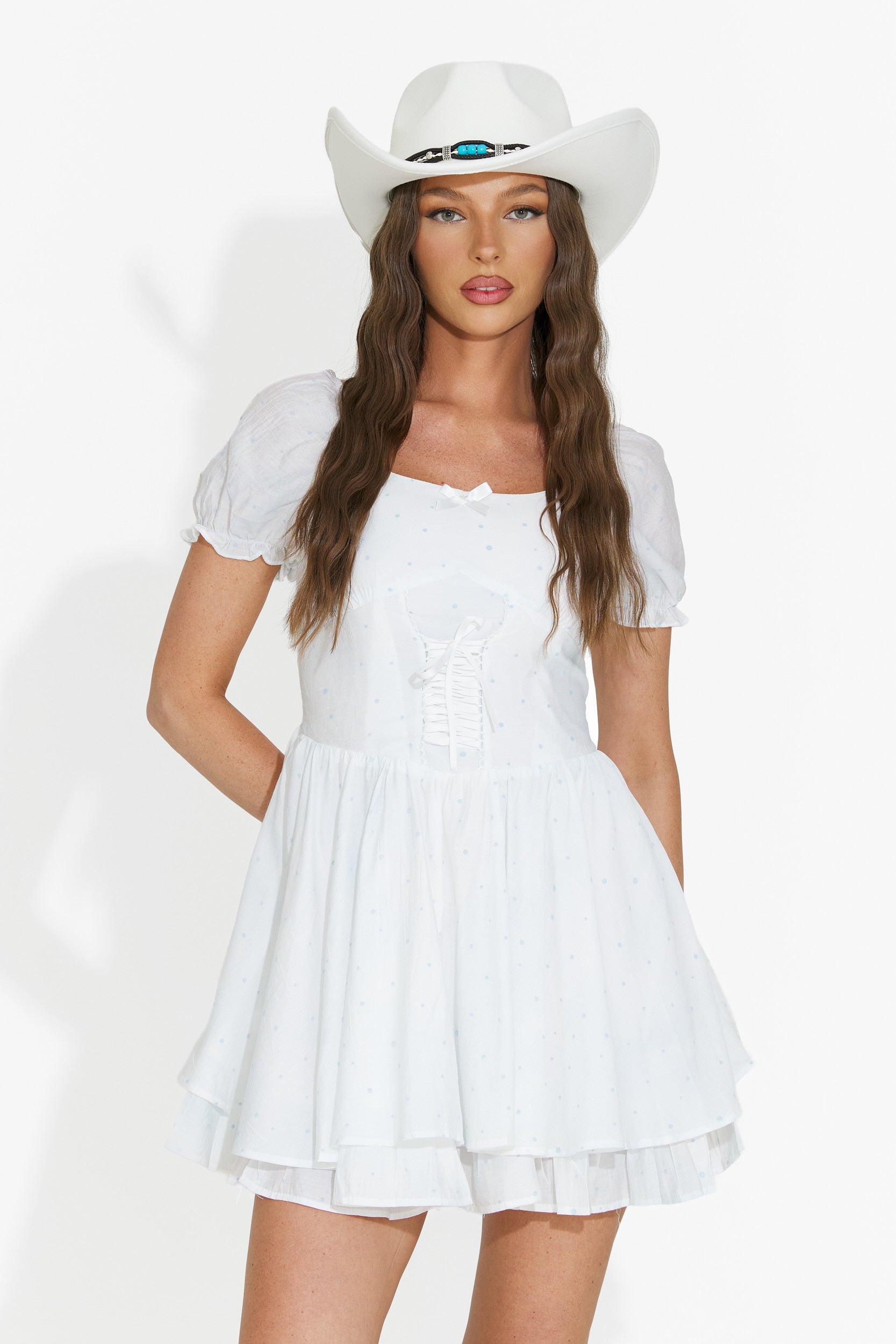 Vestito donna corto azzurro Vadis Bogas