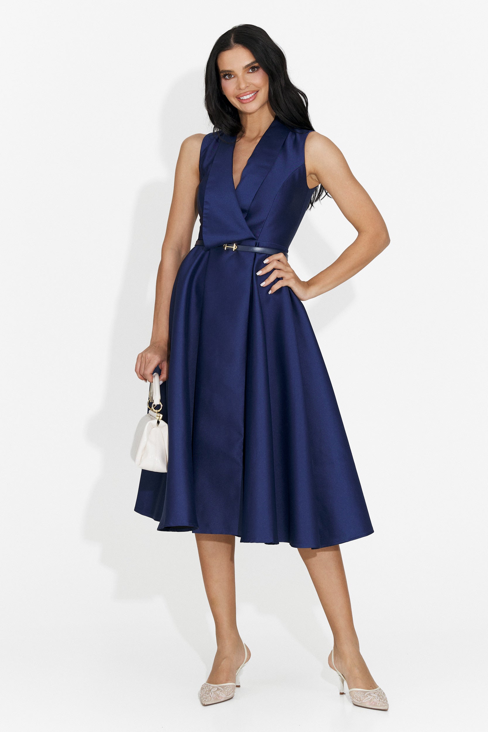 Abito Corto Blu Navy di Kady Bogas per Donne