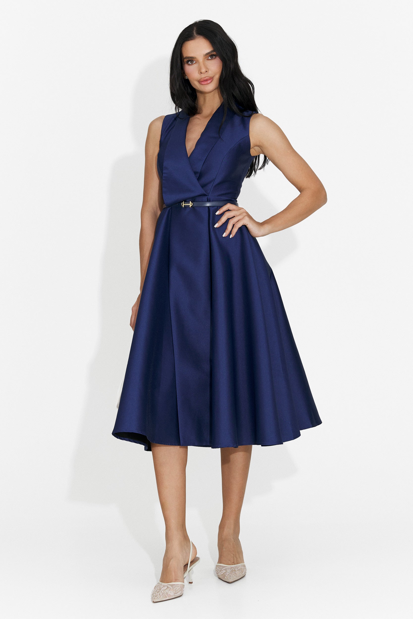 Rochie dama scurta bleumarin Kady Bogas