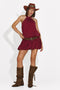 Vestito corto bordeaux da donna di Rajan Bogas