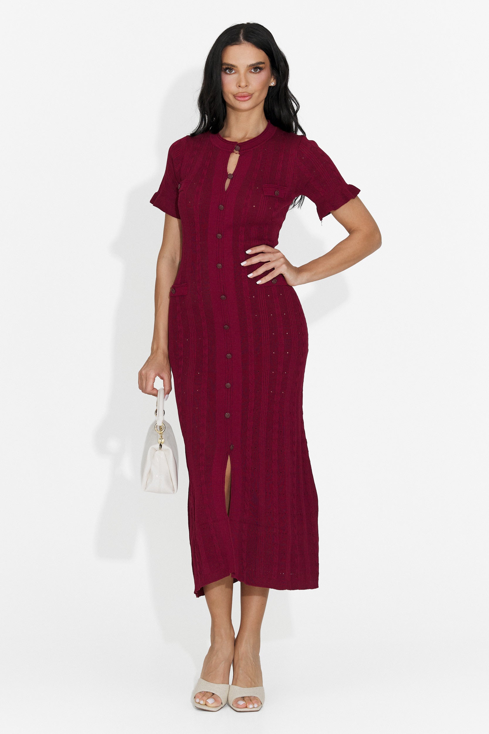 Vestito Corto Bordeaux da Donna di Verioma Bogas
