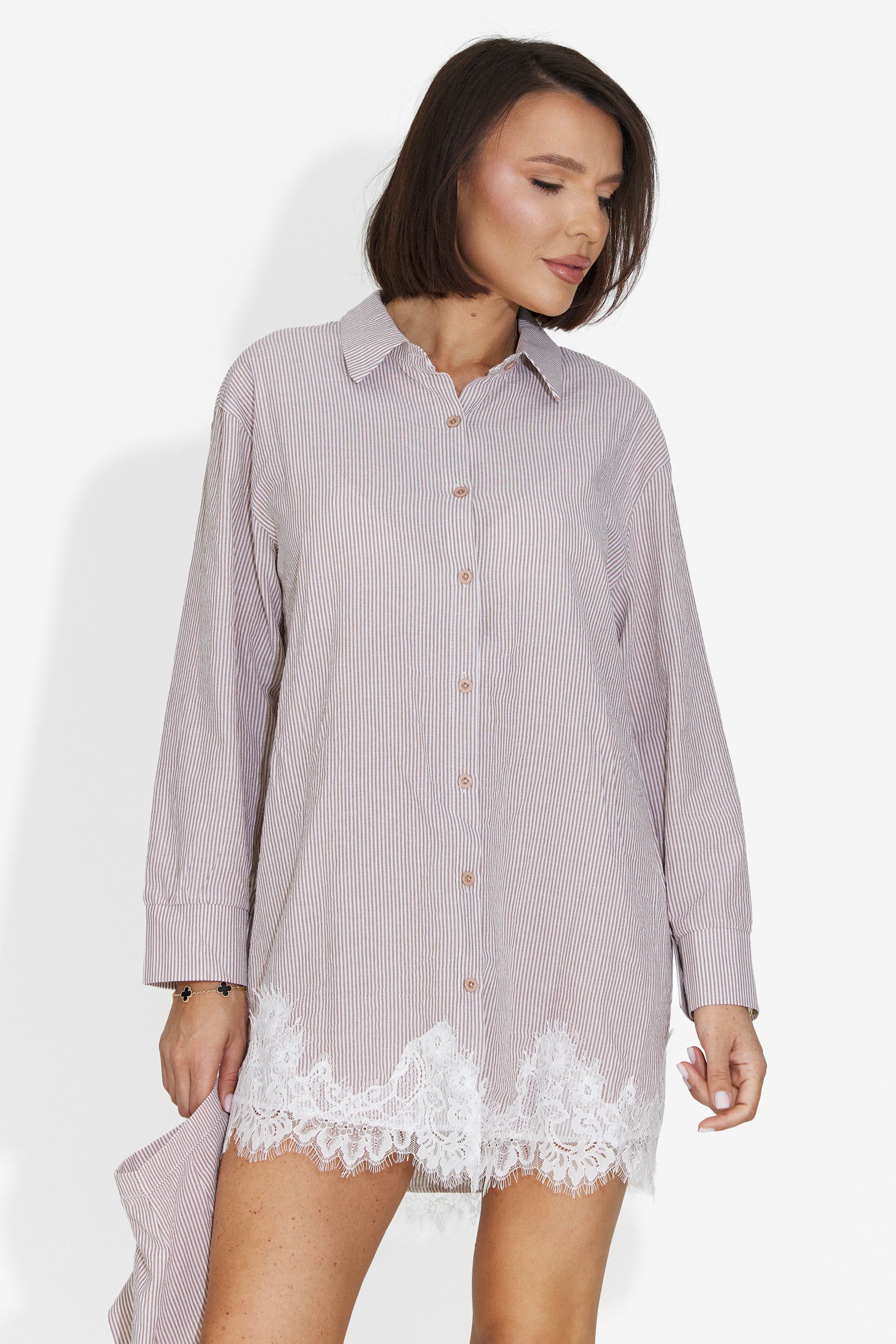Breve Vestito Casual Marrone di Popy Bogas per Donne