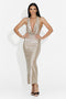 Vestito corto da donna in crema Geohiana Bogas