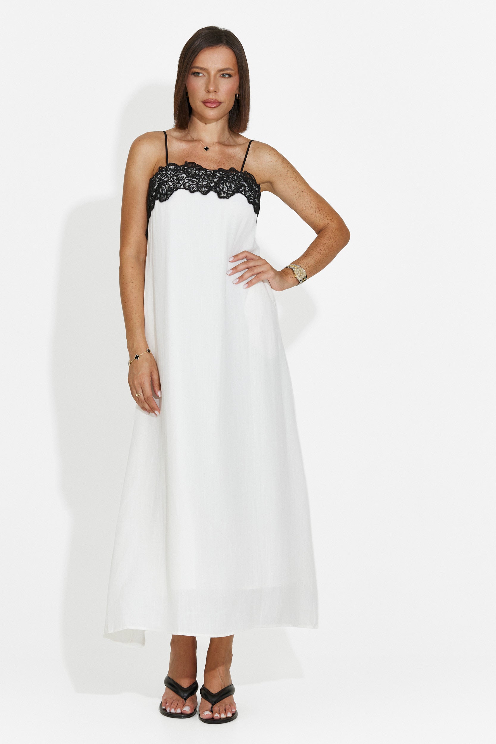 Vestito donna corto crema Lenisa Bogas