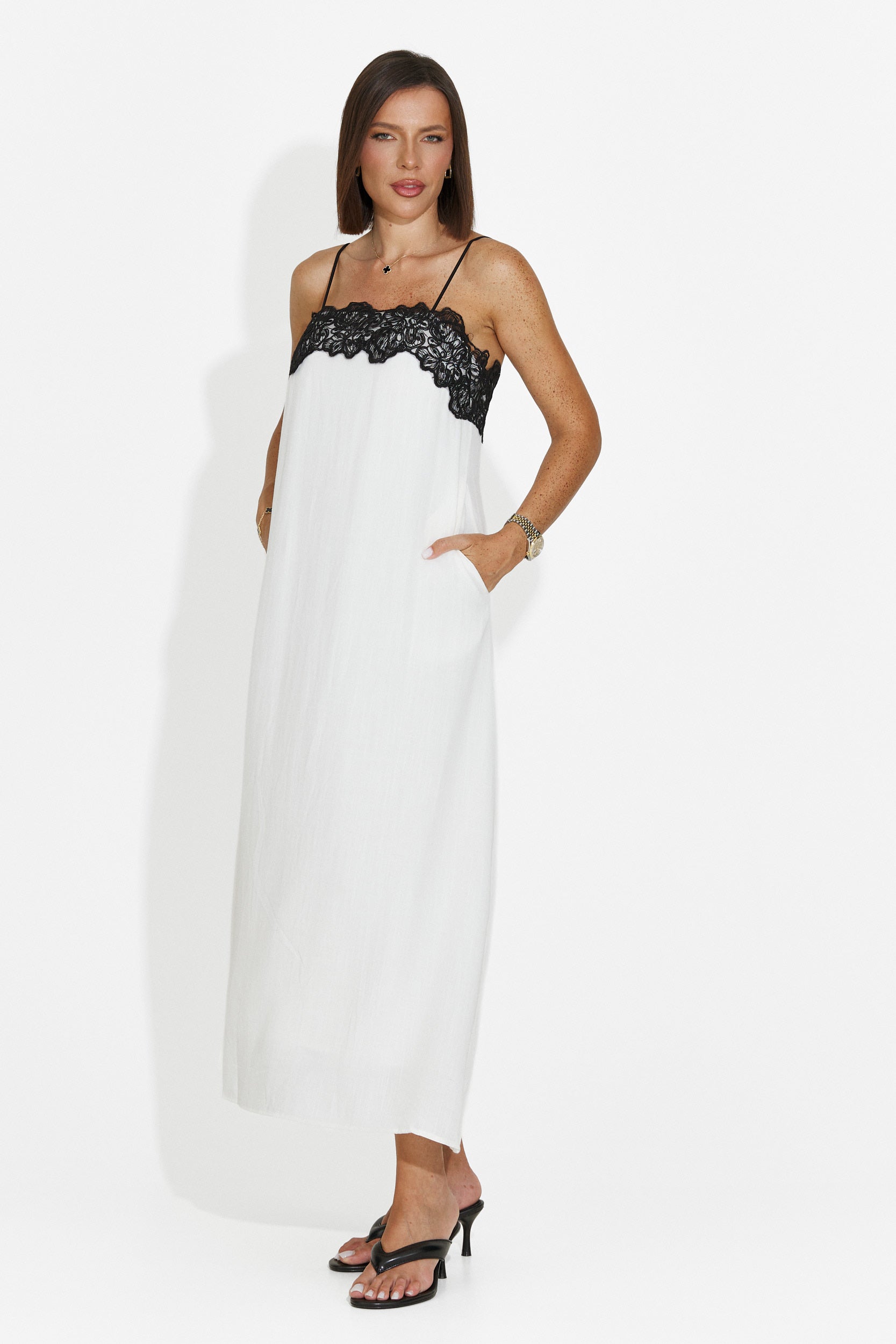 Vestito donna corto crema Lenisa Bogas