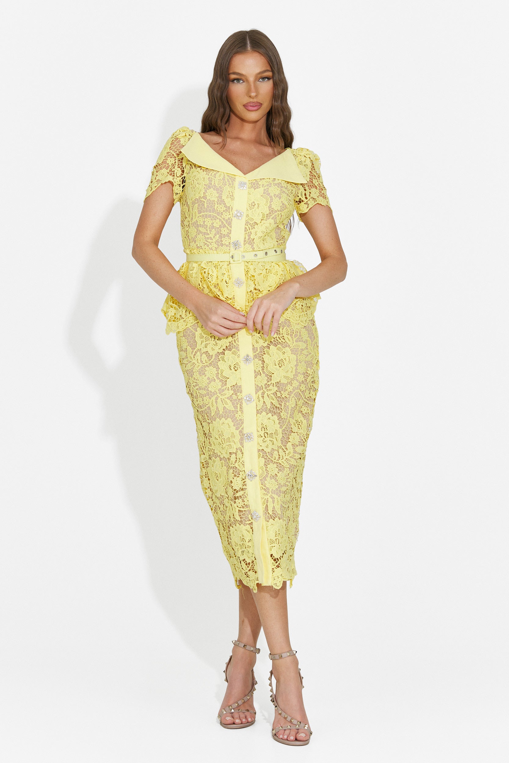 Vestito donna corto giallo Akaria Bogas