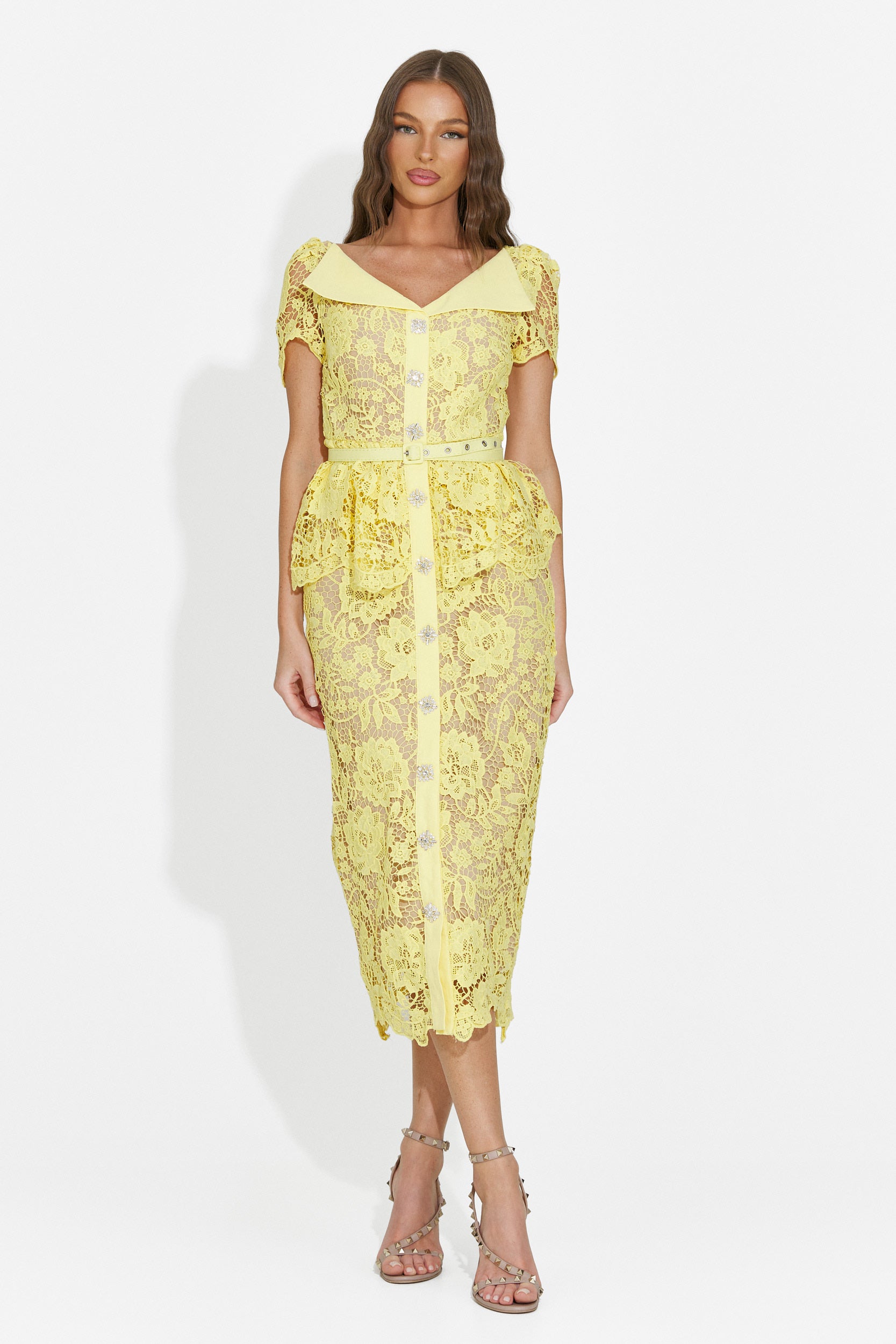 Vestito donna corto giallo Akaria Bogas