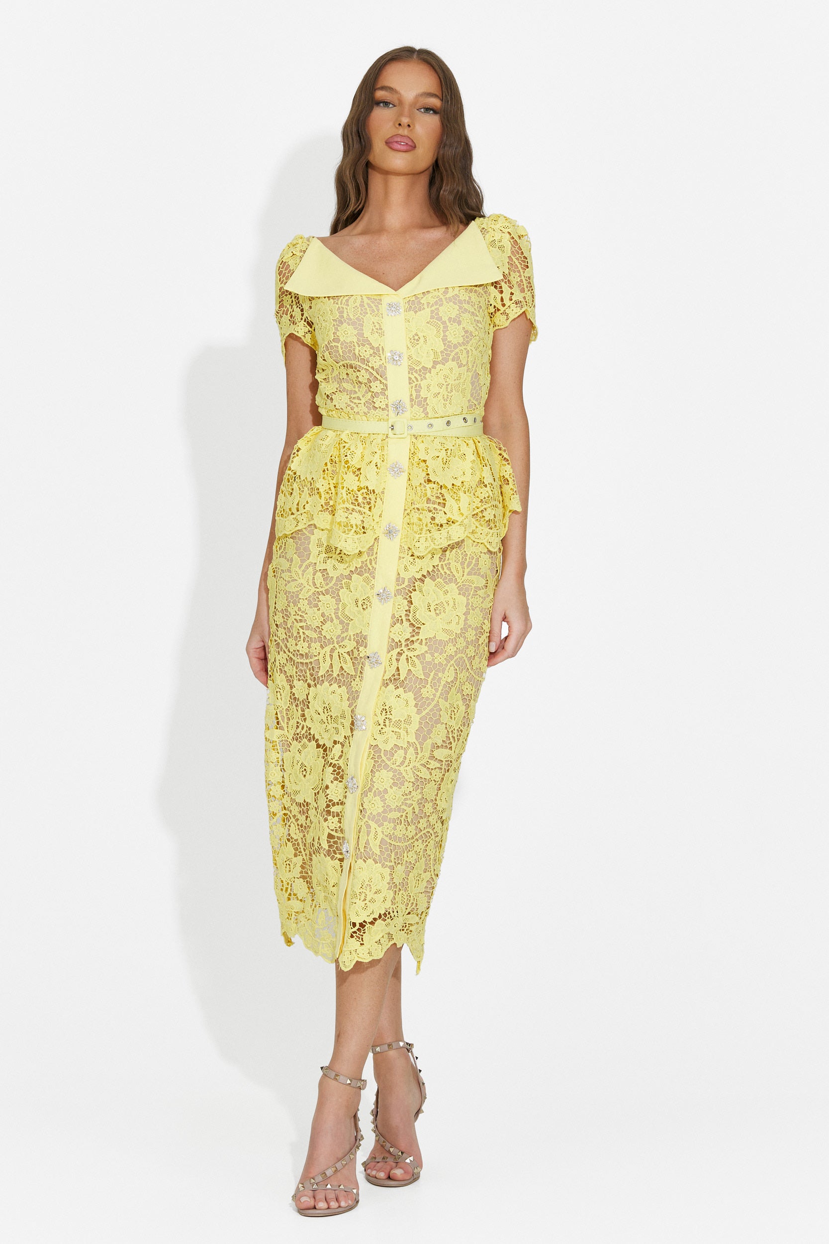 Vestito donna corto giallo Akaria Bogas
