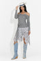 Rochie dama scurta gri Heliana Bogas