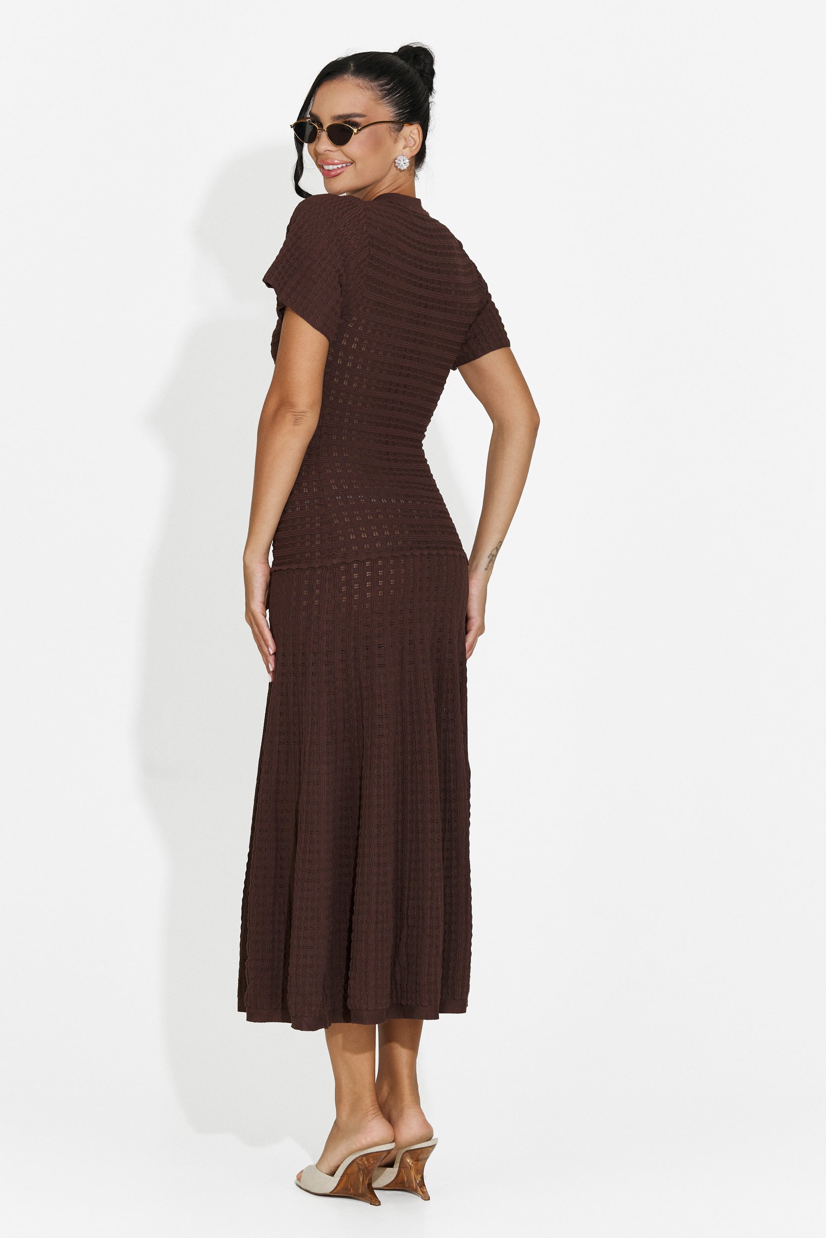 Vestito donna corto marrone Azania Bogas