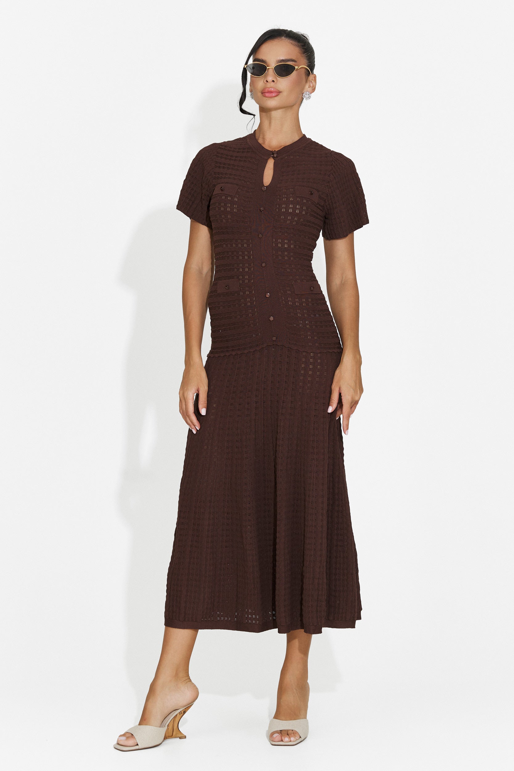 Vestito donna corto marrone Azania Bogas