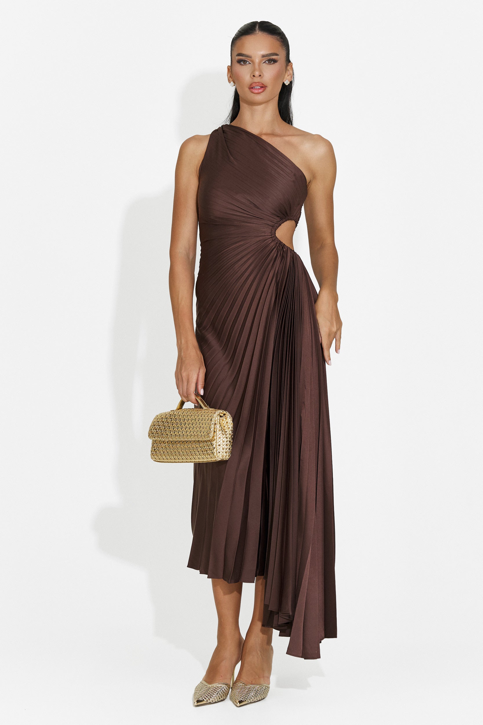 Vestito donna corto marrone Delimia Bogas
