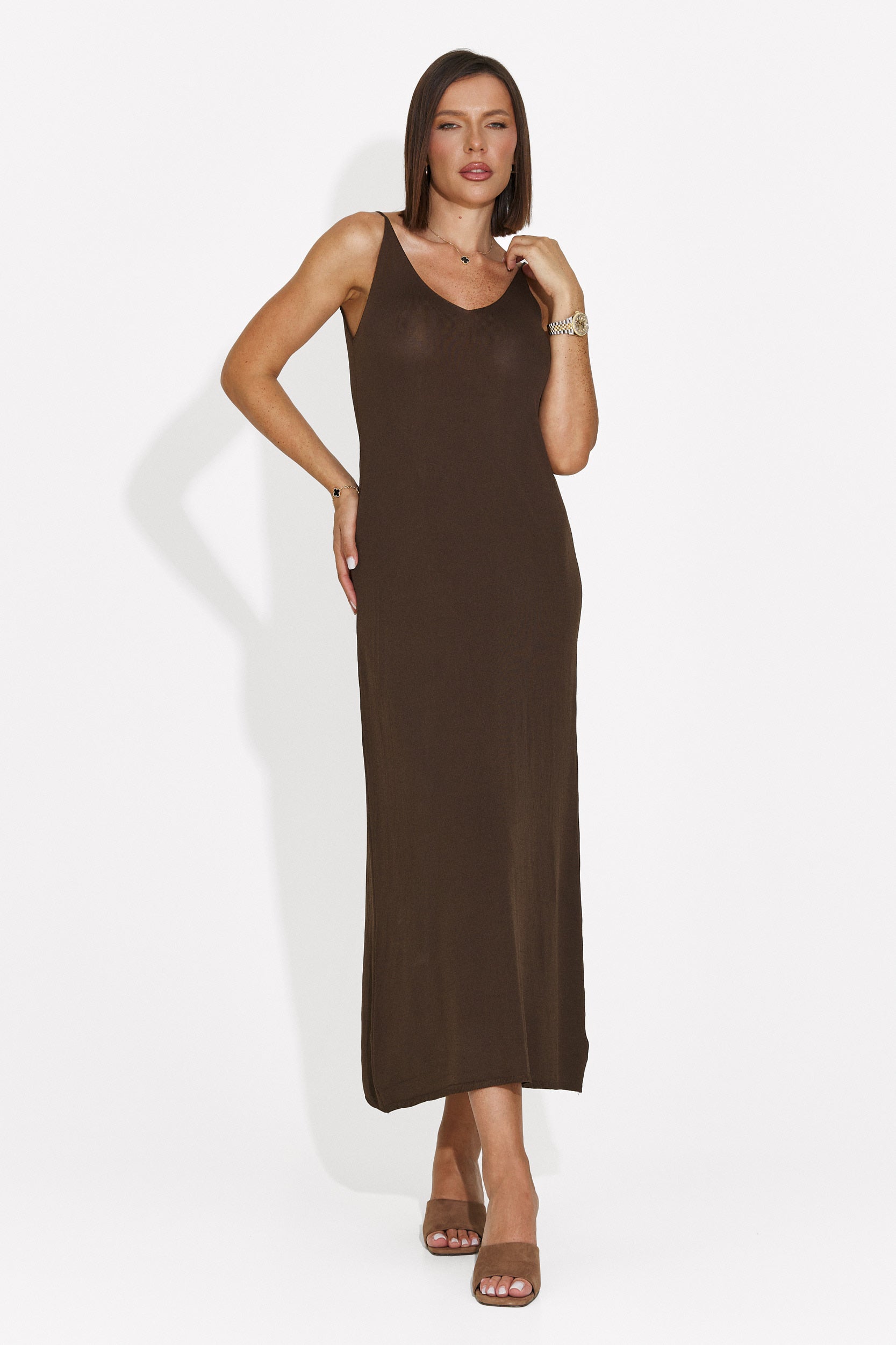 Vestito donna corto marrone Liorna Bogas