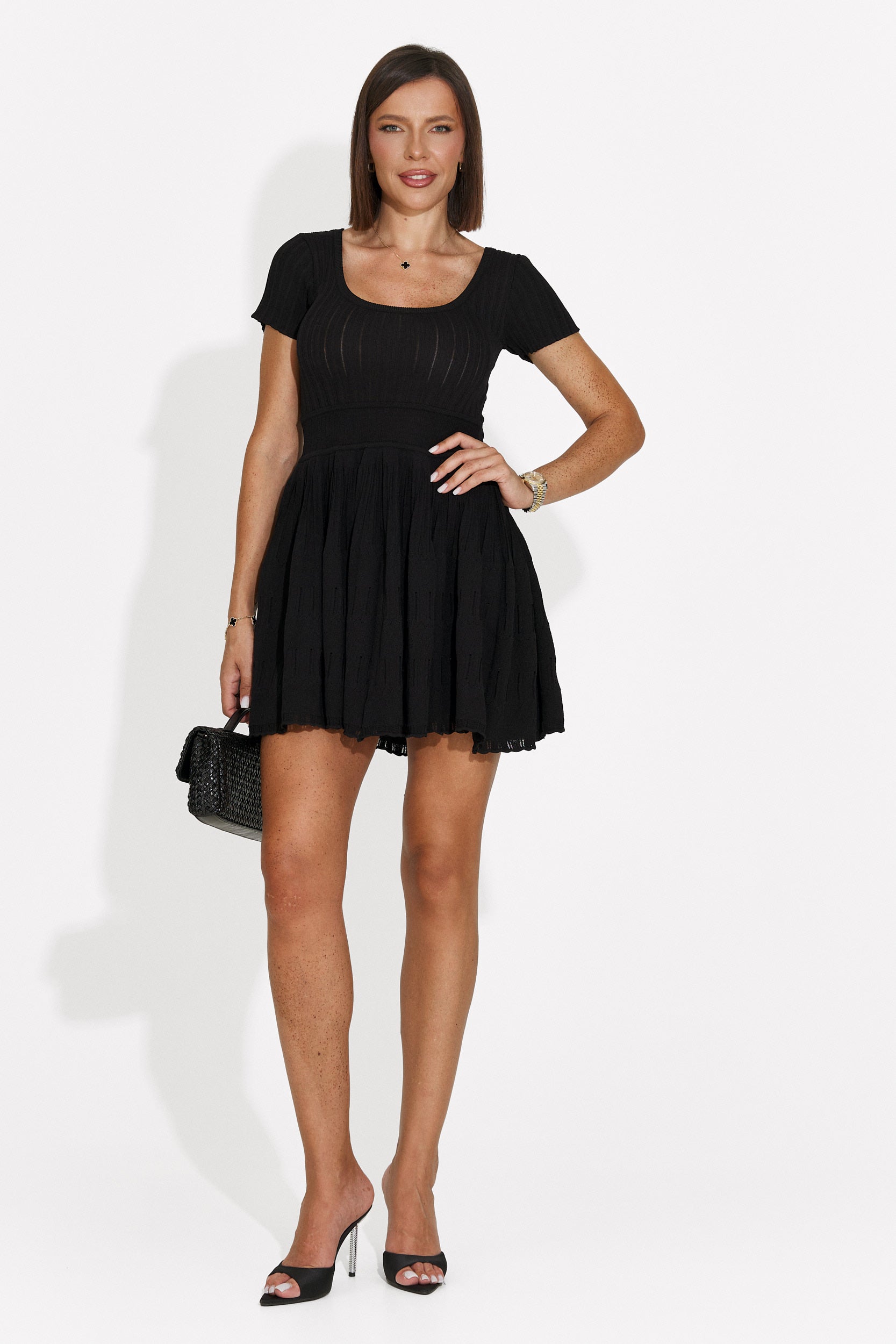 Abito donna corto nero Althea Bogas