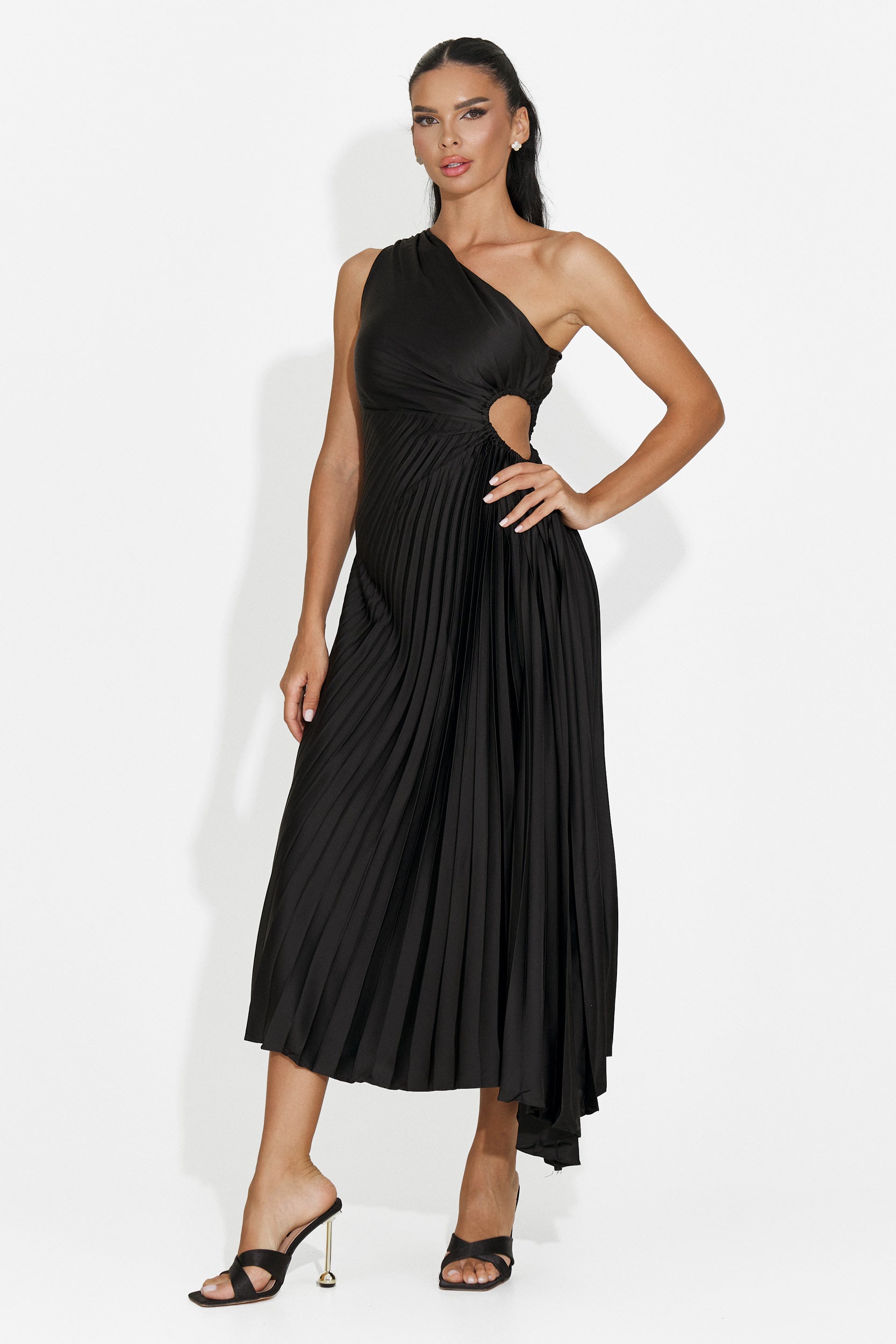 Vestito donna corto nero Delimia Bogas