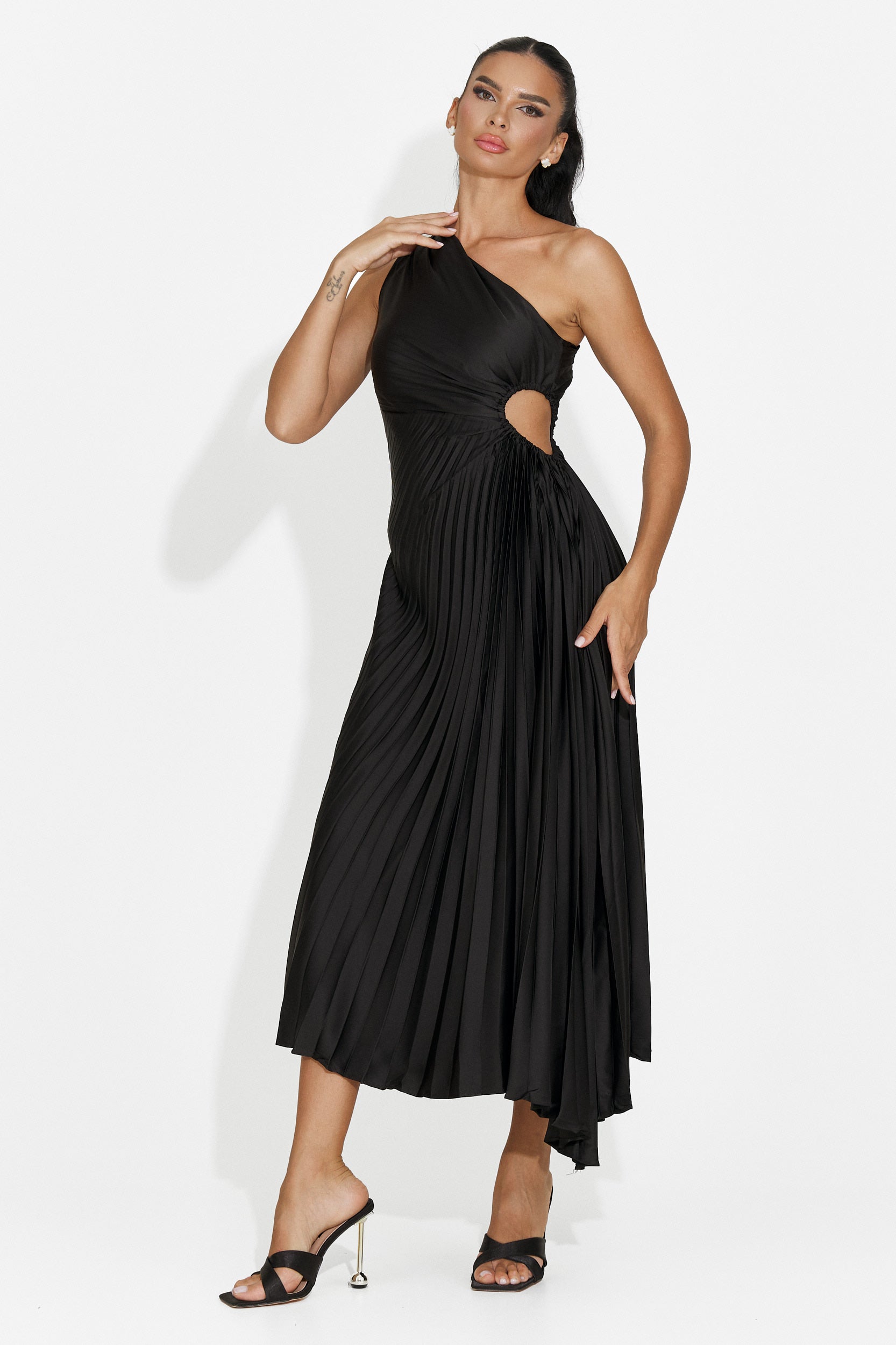 Vestito donna corto nero Delimia Bogas