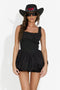 Vestito donna corto nero Grimosa Bogas