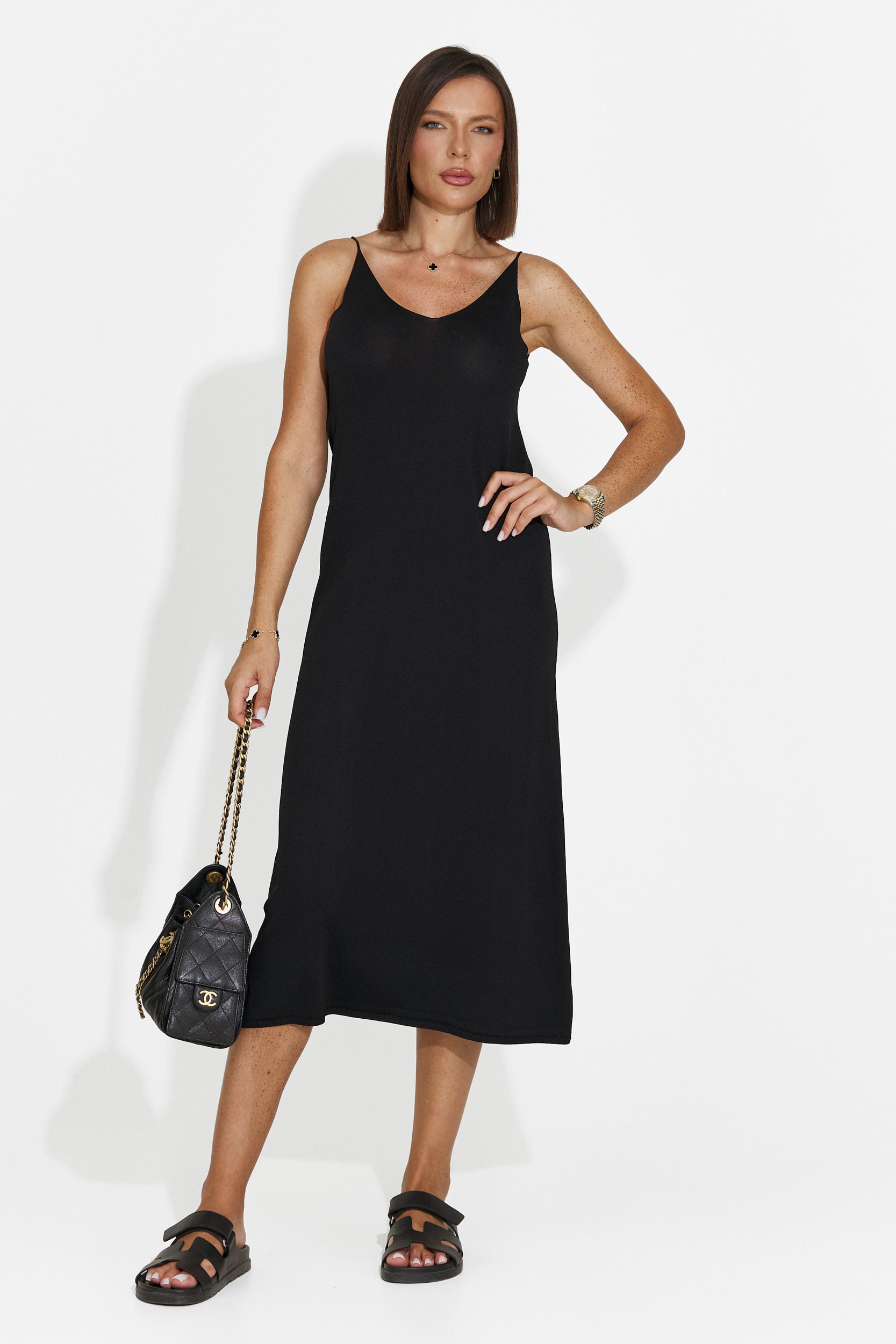 Abito donna corto nero Liorna Bogas