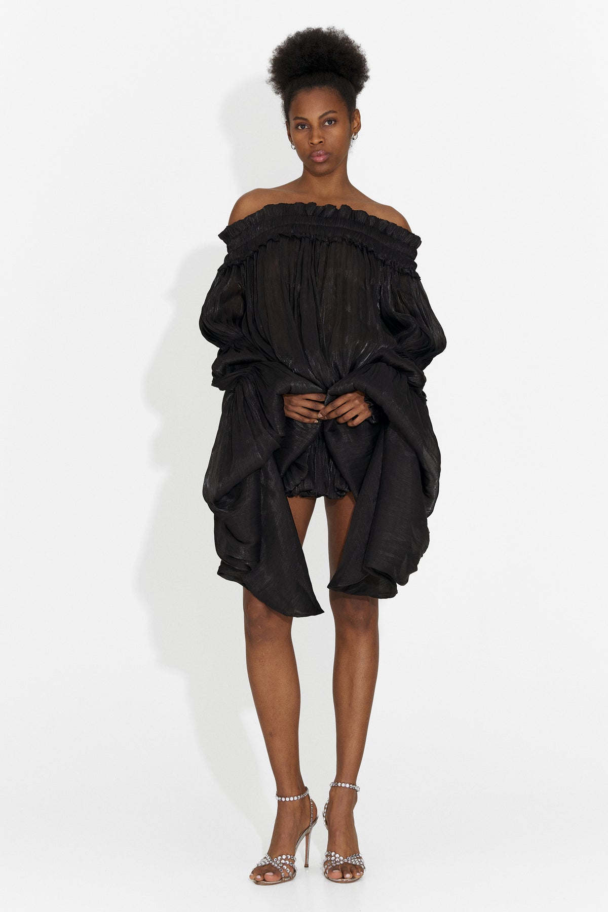 Vestito corto da donna nero Myara Bogas, immagine 5 di 8