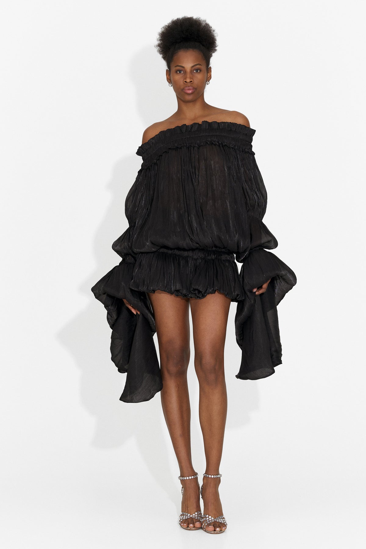 Vestito corto da donna nero Myara Bogas, immagine 7 di 8