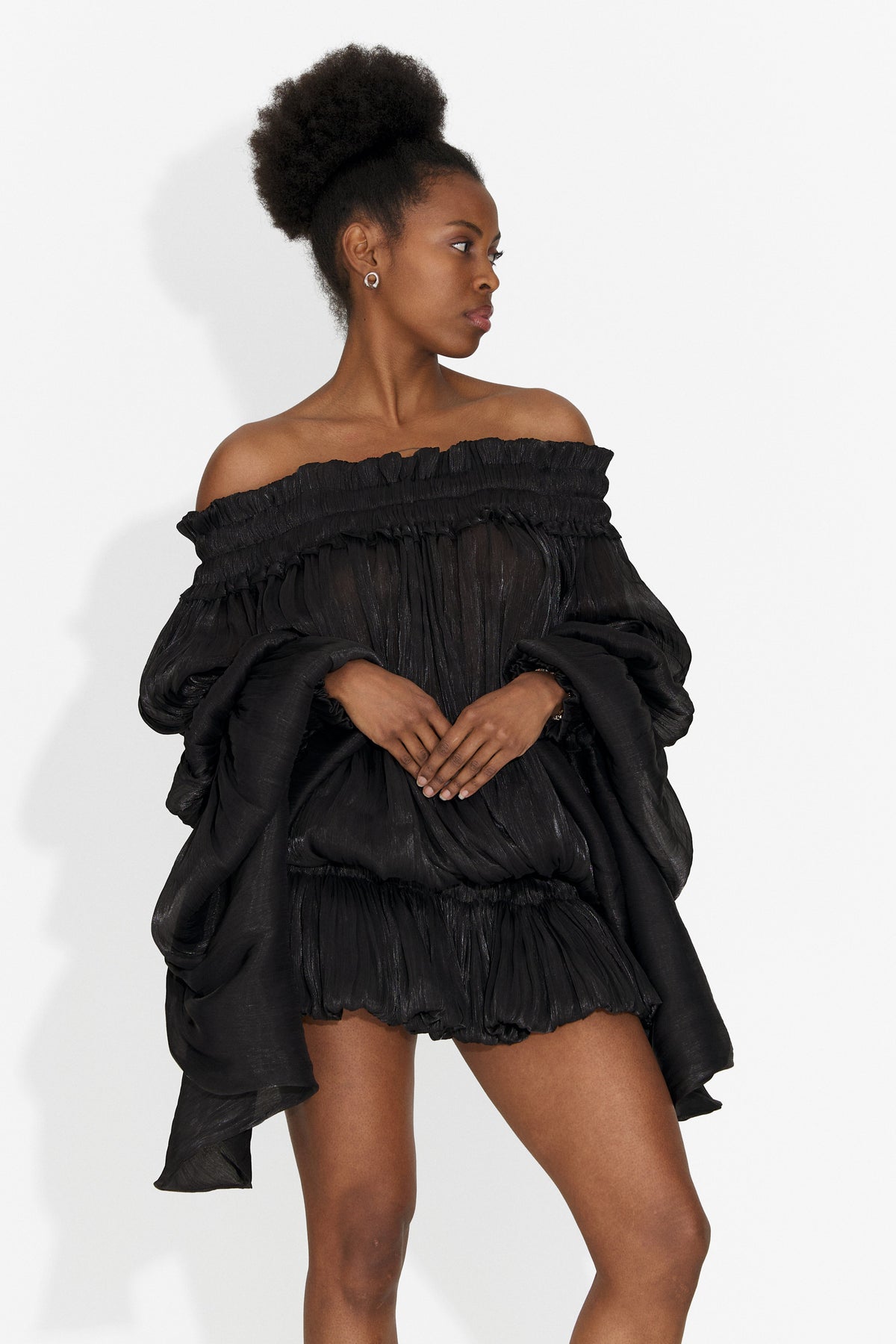 Vestito corto da donna nero Myara Bogas, immagine 8 di 8