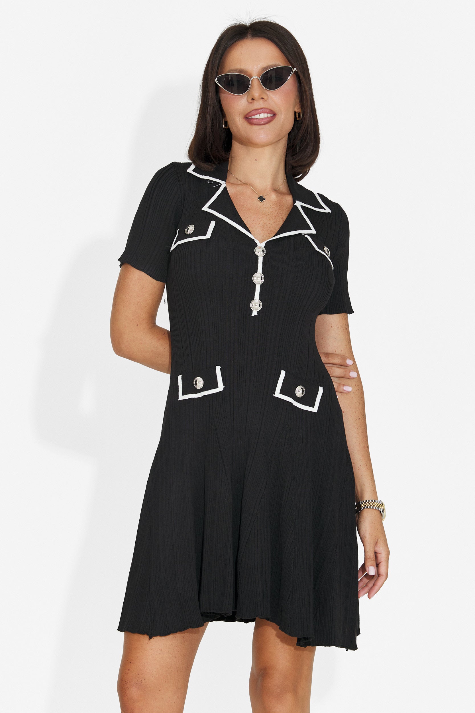 Rochie dama scurta neagra Naera Bogas