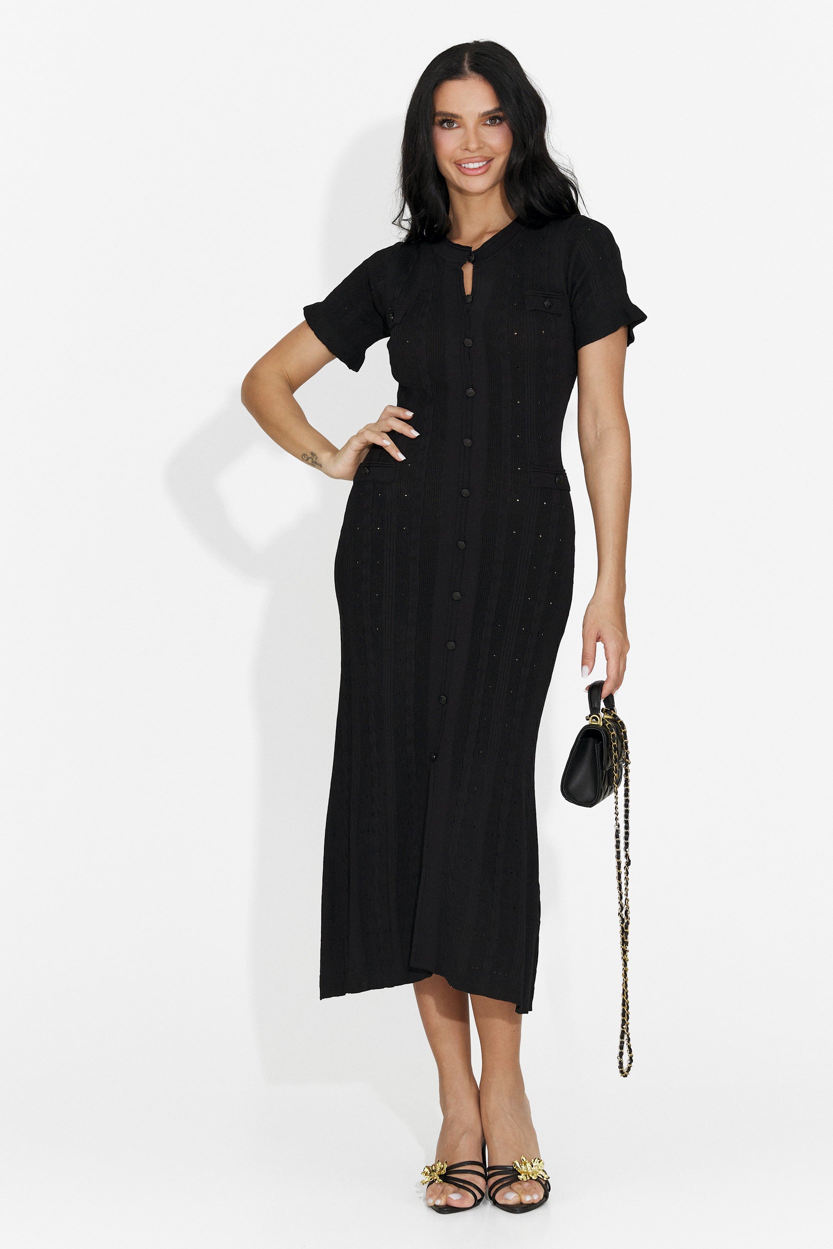 Vestito Nero Corto da Donna di Verioma Bogas