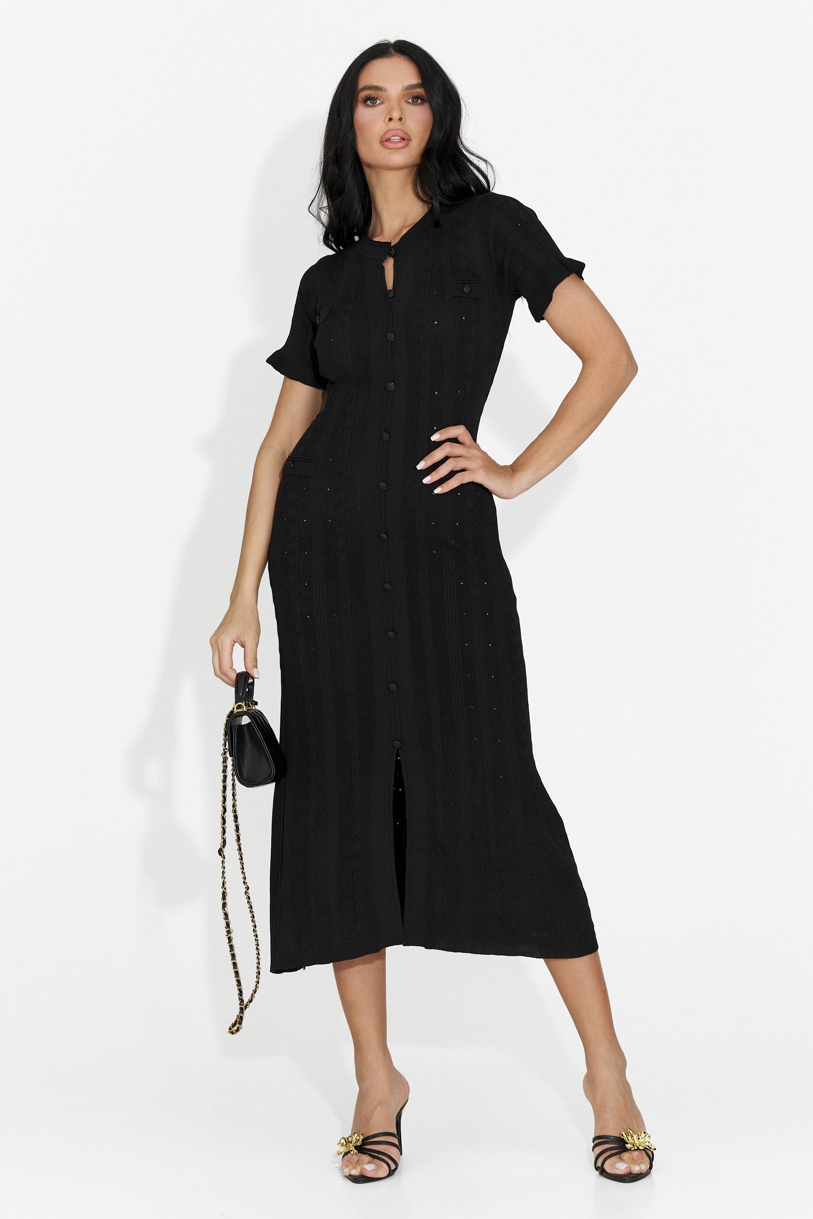Vestito Nero Corto da Donna di Verioma Bogas