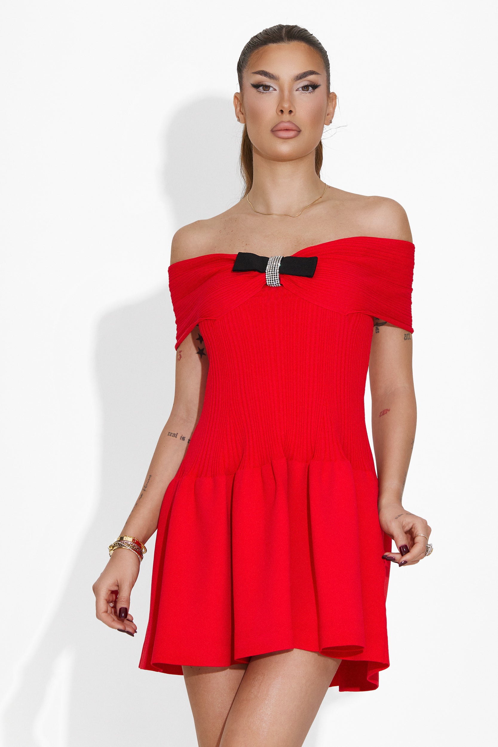 Abito corto rosso da donna Aletha Bogas