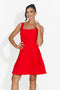 Abito donna corto rosso Betana Bogas