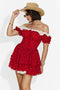 Vestito Rosso Corto da Donna di Senia Bogas