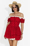 Rochie dama scurta rosie Senia Bogas